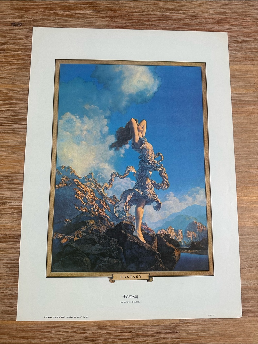 Vintage Maxfield Parrish "Ecstasy" Art Print Poster